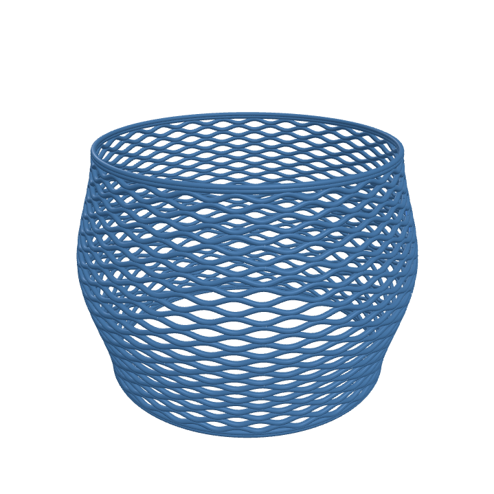 Contour Wave woven lattice structure with phase-shifted Z oscillation between layers