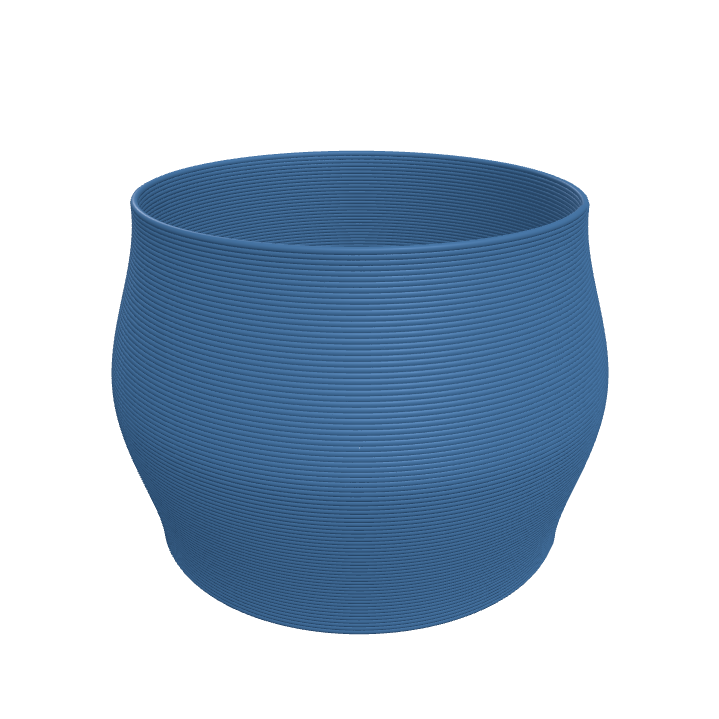 Spiral vase generated from a profile curve, continuous single-wall toolpath with no seam